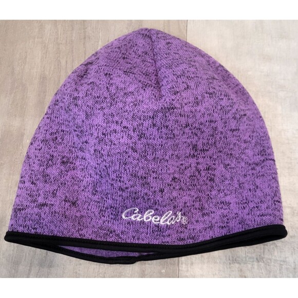 Cabelas Purple Fleece Adult Beanie Lightweight Hat One Size Outdoor Hunting - Picture 1 of 4